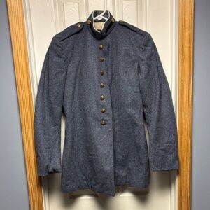 Valley Forge Military Academy Wool Gray men’s Coat with Brass Buttons